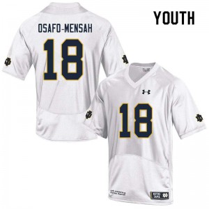 #18 Nana Osafo-Mensah Notre Dame Fighting Irish Youth Game College Jerseys White