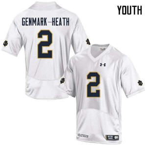 #2 Jordan Genmark-Heath University of Notre Dame Youth Game Embroidery Jersey White
