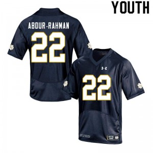 #22 Kendall Abdur-Rahman Notre Dame Youth Game University Jerseys Navy