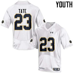 #23 Golden Tate UND Youth Game Official Jersey White