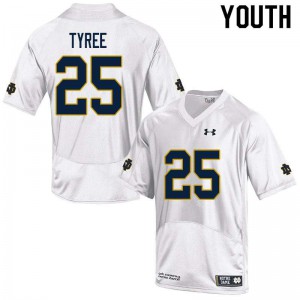 #25 Chris Tyree Irish Youth Game NCAA Jersey White