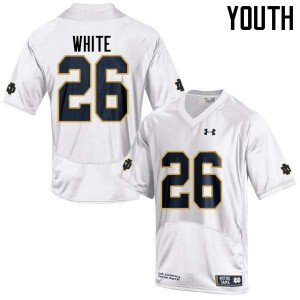#26 Ashton White Irish Youth Game Stitched Jersey White