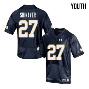 #27 Arion Shinaver University of Notre Dame Youth Game NCAA Jerseys Navy