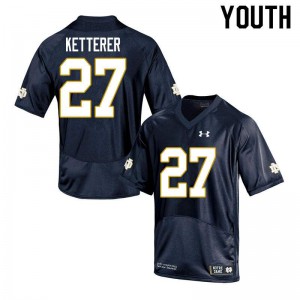#27 Chase Ketterer University of Notre Dame Youth Game College Jerseys Navy