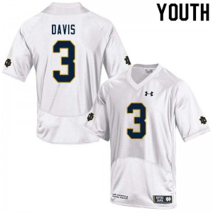 #3 Avery Davis University of Notre Dame Youth Game High School Jersey White