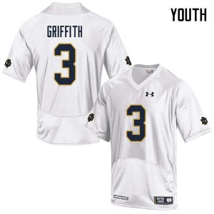 #3 Houston Griffith Irish Youth Game NCAA Jersey White