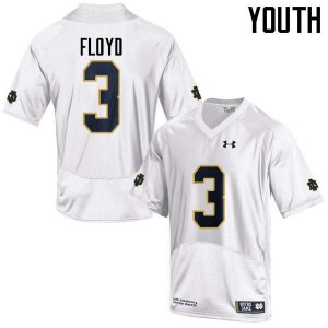 #3 Michael Floyd Fighting Irish Youth Game University Jerseys White