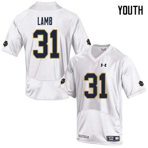 #31 Jack Lamb Irish Youth Game Stitched Jerseys White