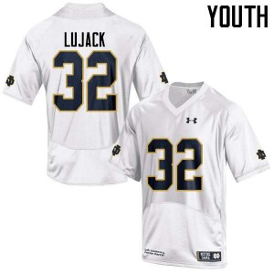 #32 Johnny Lujack Notre Dame Fighting Irish Youth Game Embroidery Jersey White
