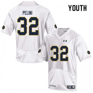 #32 Patrick Pelini University of Notre Dame Youth Game University Jersey White