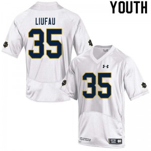 #35 Marist Liufau Notre Dame Youth Game High School Jerseys White