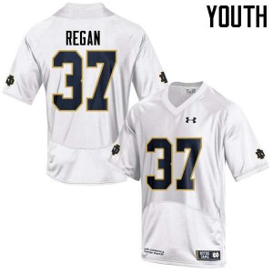 #37 Robert Regan Fighting Irish Youth Game Stitch Jerseys White