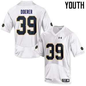 #39 Jonathan Doerer Notre Dame Youth Game NCAA Jerseys White