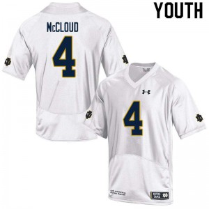 #4 Nick McCloud Irish Youth Game Football Jerseys White
