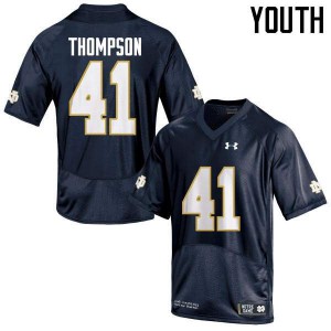 #41 Jimmy Thompson University of Notre Dame Youth Game College Jerseys Navy Blue