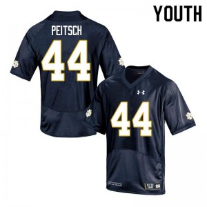 #44 Alex Peitsch UND Youth Game High School Jerseys Navy