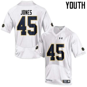 #45 Jonathan Jones UND Youth Game Official Jersey White