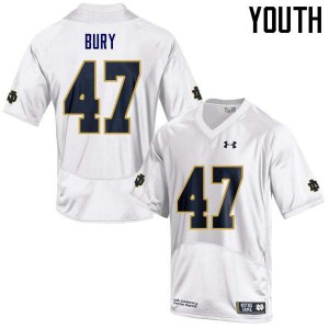 #47 Chris Bury Notre Dame Youth Game College Jerseys White