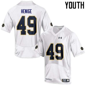 #49 Jack Henige Irish Youth Game Stitched Jerseys White