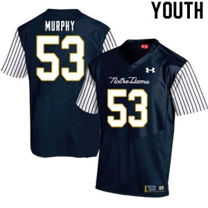 #53 Quinn Murphy University of Notre Dame Youth Alternate Game NCAA Jerseys Navy Blue