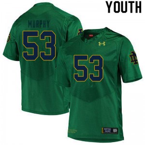 #53 Quinn Murphy Notre Dame Youth Game University Jersey Green