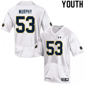 #53 Quinn Murphy Notre Dame Youth Game Embroidery Jerseys White
