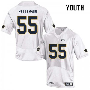 #55 Jarrett Patterson Notre Dame Youth Game Embroidery Jersey White