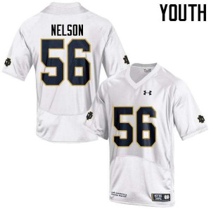 #56 Quenton Nelson Notre Dame Fighting Irish Youth Game Football Jerseys White