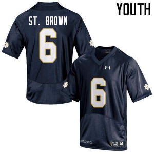 #6 Equanimeous St. Brown Irish Youth Game Official Jerseys Navy Blue