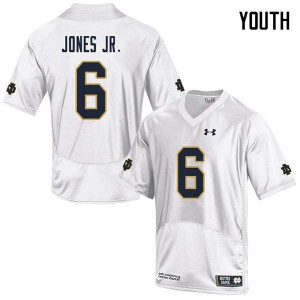 #6 Tony Jones Jr. UND Youth Game NCAA Jerseys White