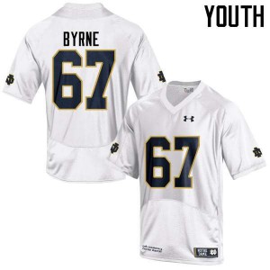 #67 Jimmy Byrne University of Notre Dame Youth Game Football Jerseys White