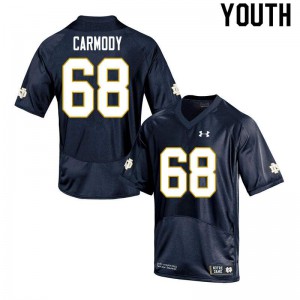 #68 Michael Carmody UND Youth Game Official Jerseys Navy