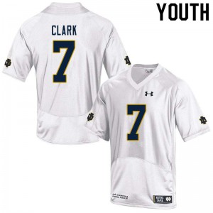 #7 Brendon Clark UND Youth Game NCAA Jersey White