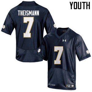 #7 Joe Theismann Irish Youth Game College Jersey Navy Blue