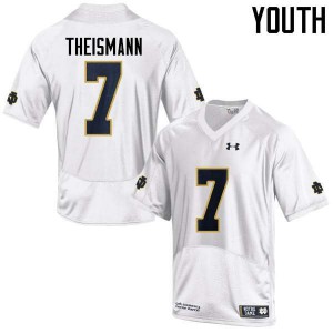 #7 Joe Theismann UND Youth Game Official Jerseys White