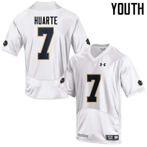 #7 John Huarte UND Youth Game College Jerseys White