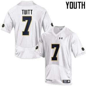 #7 Stephon Tuitt Notre Dame Youth Game Player Jerseys White