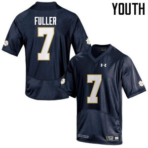 #7 Will Fuller UND Youth Game Player Jerseys Navy Blue