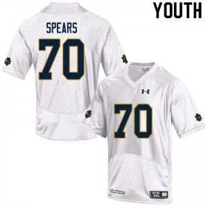 #70 Hunter Spears Notre Dame Youth Game Alumni Jerseys White