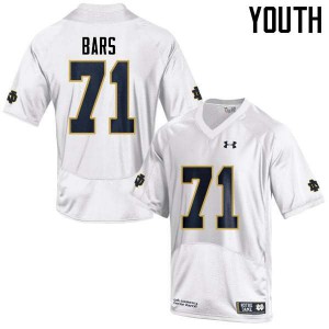 #71 Alex Bars University of Notre Dame Youth Game Stitched Jersey White