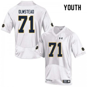 #71 John Olmstead University of Notre Dame Youth Game Embroidery Jersey White