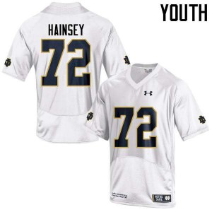 #72 Robert Hainsey Notre Dame Fighting Irish Youth Game College Jerseys White