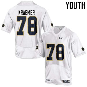 #78 Tommy Kraemer Notre Dame Fighting Irish Youth Game Stitch Jersey White