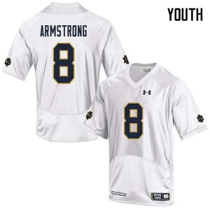 #8 Jafar Armstrong UND Youth Game College Jersey White