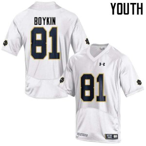 #81 Miles Boykin Notre Dame Youth Game NCAA Jerseys White