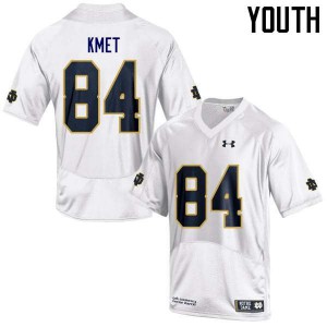 #84 Cole Kmet UND Youth Game Football Jersey White
