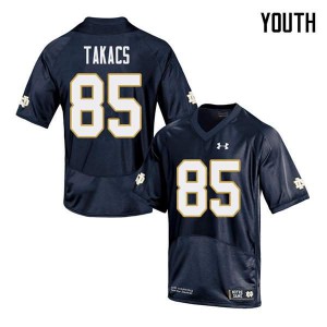 #85 George Takacs Notre Dame Youth Game Official Jersey Navy