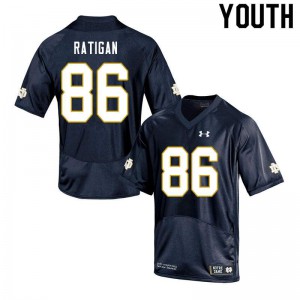 #86 Conor Ratigan University of Notre Dame Youth Game Official Jersey Navy