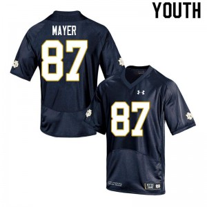 #87 Michael Mayer Notre Dame Youth Game Embroidery Jerseys Navy