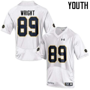 #89 Brock Wright Irish Youth Game Official Jersey White